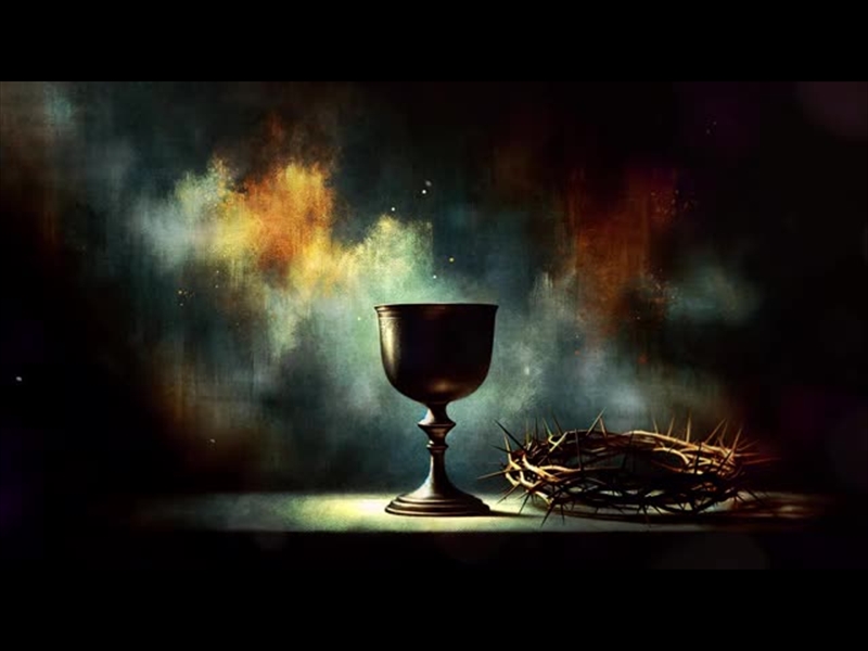 COMMUNION CUP AND CROWN OF THORNS