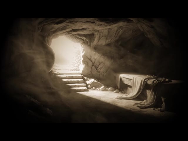 EMPTY GRAVE EASTER RESURRECTION MORNING