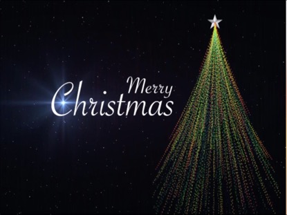 MERRY CHRISTMAS ABSTRACT TREE TITLE