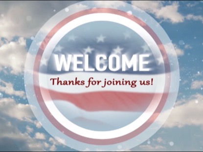 PATRIOTIC WELCOME TITLE BACKGROUND