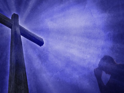 Praying Man And The Cross Motion 1 | Vertical Hold Media | WorshipHouse