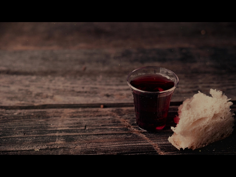 BREAD AND CUP CLOSE UP RIGHT