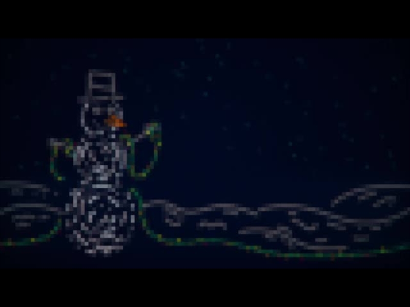 CHRISTMAS LIGHTS: SNOWMAN PIXEL
