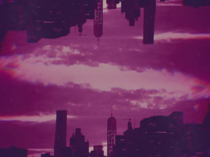 CITYSCAPES PURPLE MIRROR