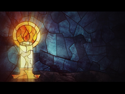 NATIVITY GLASS CANDLE