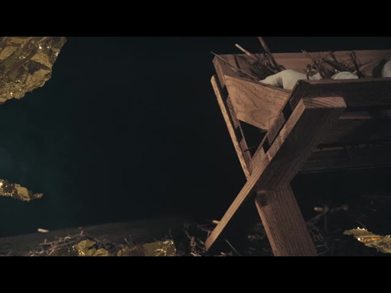 NATIVITY MANGER 11 GOLD