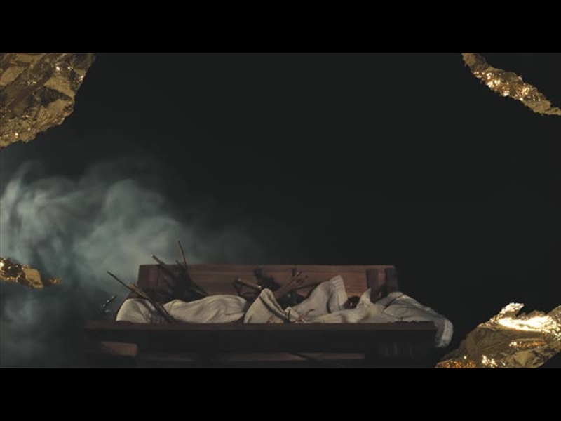 NATIVITY MANGER 9 GOLD