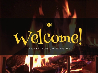 NOSTALGIC FIREPLACE WELCOME STREAM