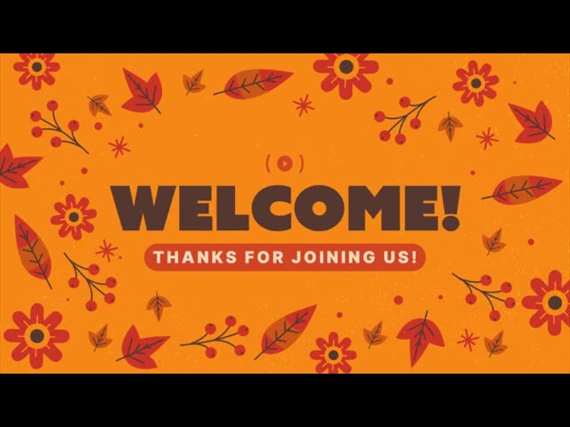 THANKSGIVING LEAVES WELCOME STREAM