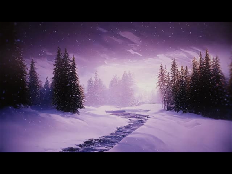 WINTER JOURNEY PURPLE NIGHT