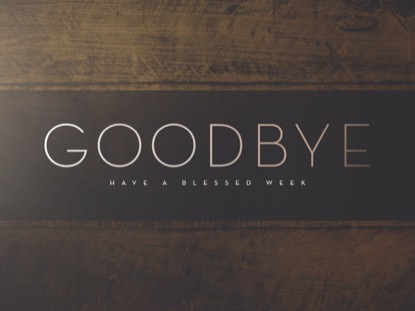 COMMUNION SUNDAY EXIT