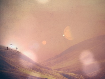 SUNSET CROSSES CALVARY