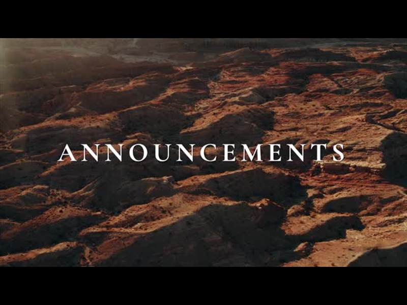 CANYON VIEWS TITLE - ANNOUNCEMENTS