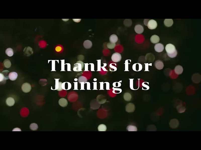 CHRISTMAS LIGHTS: THANKS FOR JOINING US