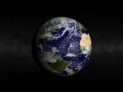 BLUE MARBLE CENTER WITH STARS