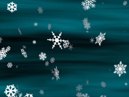 SNOWFLAKES TEAL LOOP