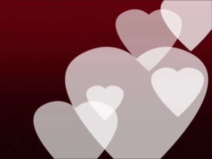 WHITE HEARTS ON RED LOOP