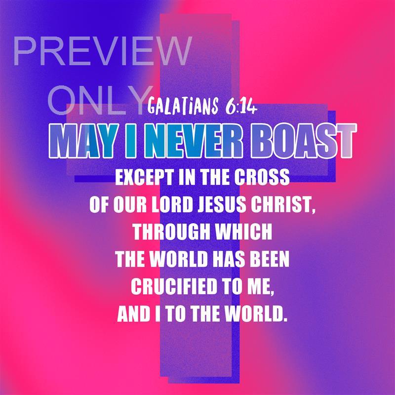 COLOR CROSS GALATIANS 6:14
