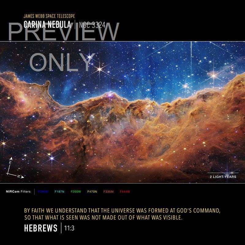 JAMES WEBB PHOTOS HEBREWS 11:3