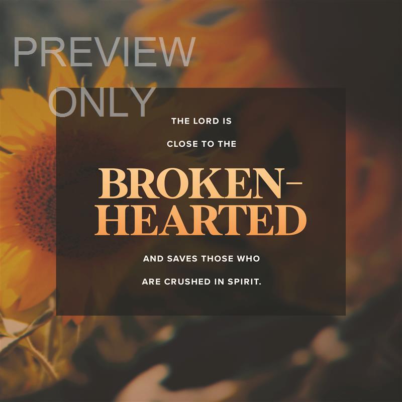 VINTAGE SUNFLOWER PSALM 34:18