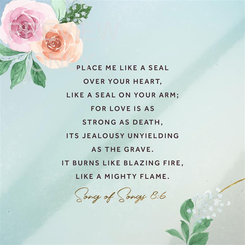 WEDDING DAY SONG OF SONGS 8:6