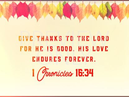 THANKSGIVING 02 SCRIPTURE STILL