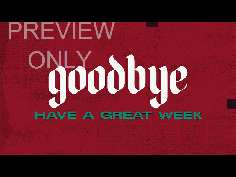 WORDS FROM THE CROSS: CLOSING STILL