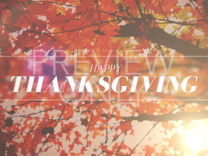 AUTUMN LIGHT HAPPY THANKSGIVING