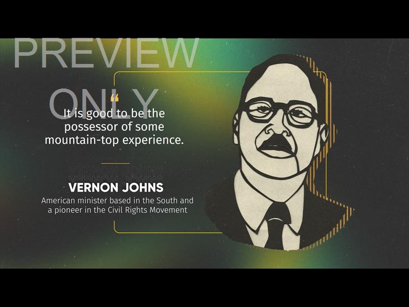BLACK HISTORY MONTH INSPIRATION VERNON JOHNS STILL