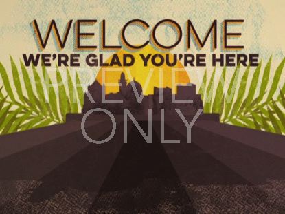 TEXTURED PALMS WELCOME 01