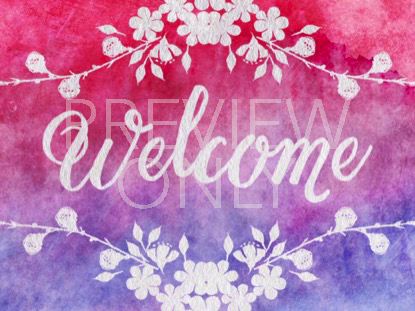 WATERCOLOR CARD WELCOME