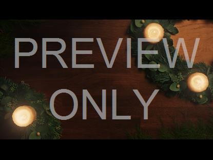 CHRISTMAS CANDLES THREE CANDLES CORNERS