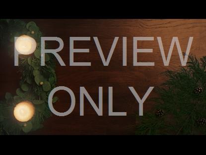 CHRISTMAS CANDLES TWO CANDLES SIDE