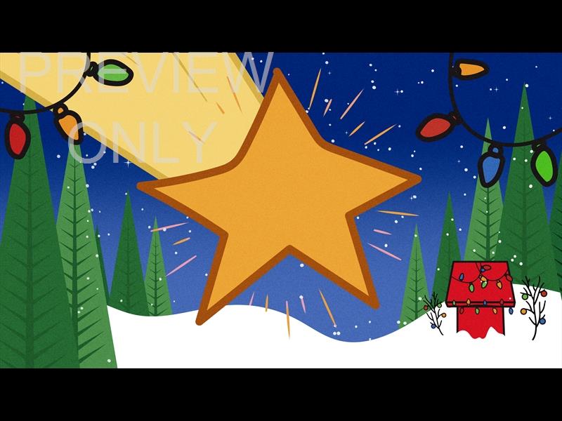 CHRISTMAS TIME IS HERE: BLUE SCENIC STAR STILL