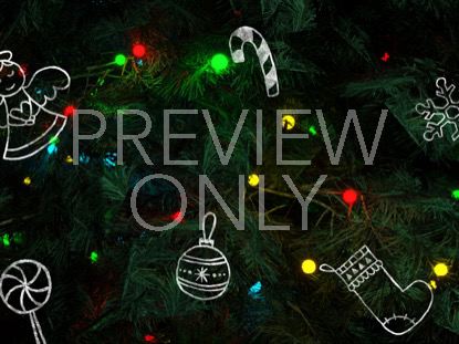 CLASSIC CHRISTMAS TREE WITH DOODLES