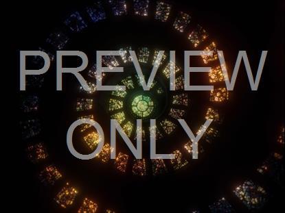 SPIRAL STAINED GLASS WINDOW