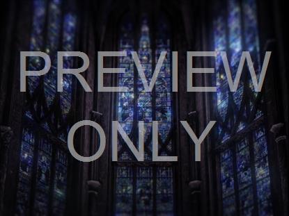 TOWERING STAINED GLASS WINDOWS BLUE