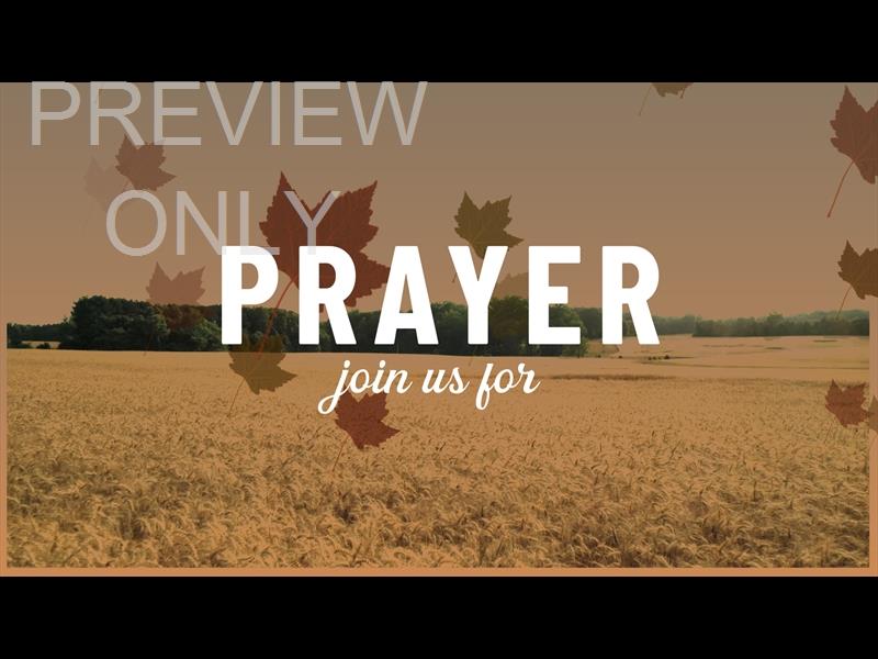 HARVEST PRAYER STILL