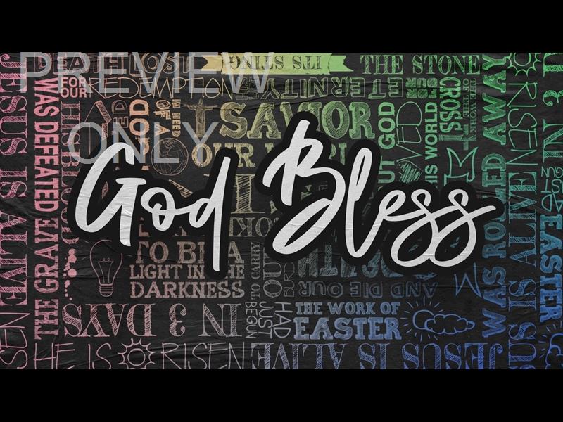 HANDWRITTEN EASTER GOD BLESS STILL