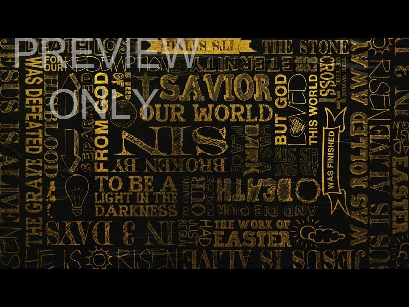 HANDWRITTEN EASTER GOLD STILL