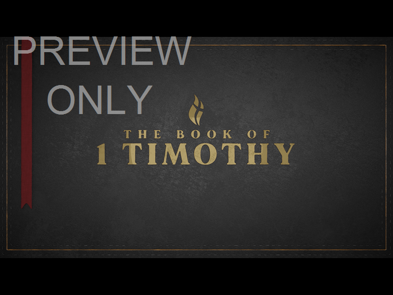 1 TIMOTHY - BLACK STILL