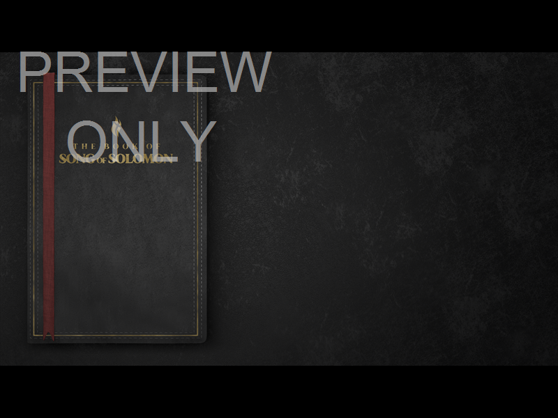 SONG OF SOLOMON - BOOK SIDE BLACK STILL