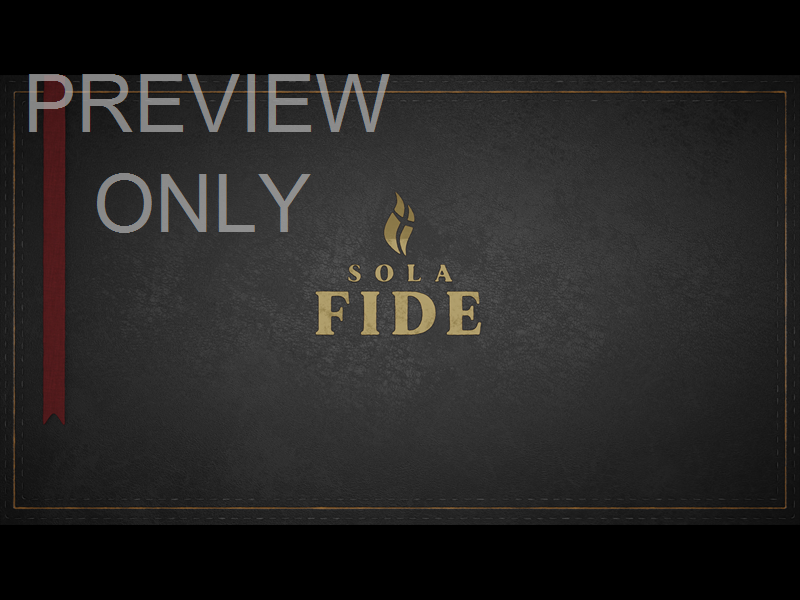 TITLE: SOLA FIDE - BLACK STILL