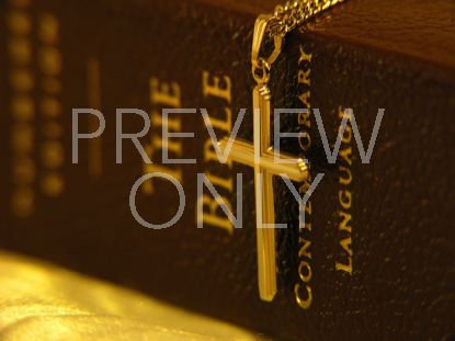 CROSS PENDANT AND BIBLE