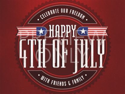 PATRIOTIC BADGE HAPPY 4TH OF JULY