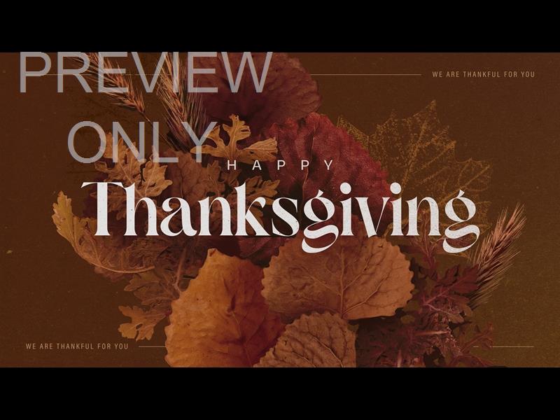 AUTUMN NATURE HAPPY THANKSGIVING TITLE STILL