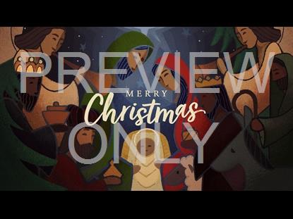 BRIGHT NATIVITY MERRY CHRISTMAS