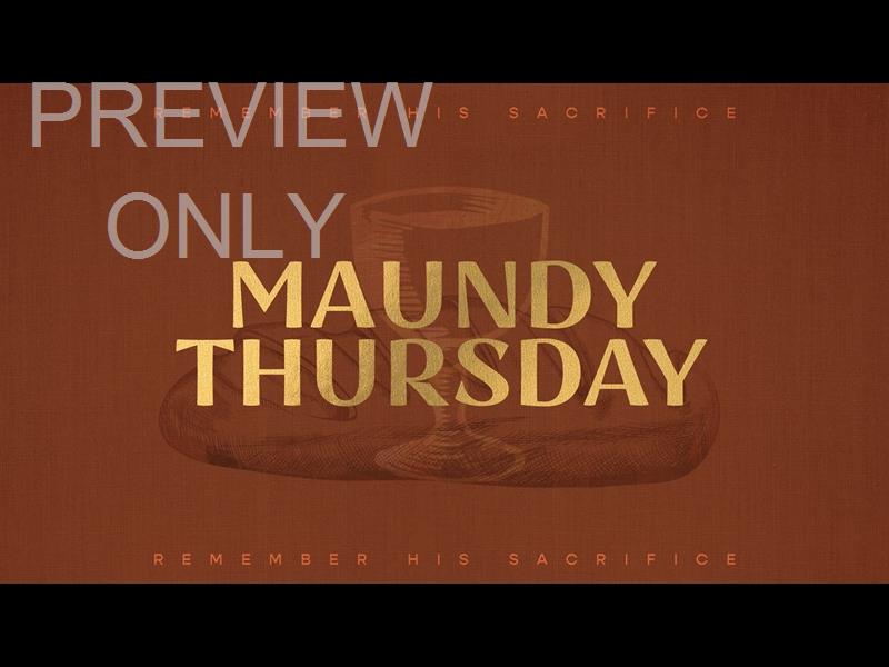 SAYINGS OF EASTER - MAUNDY THURSDAY TITLE STILL