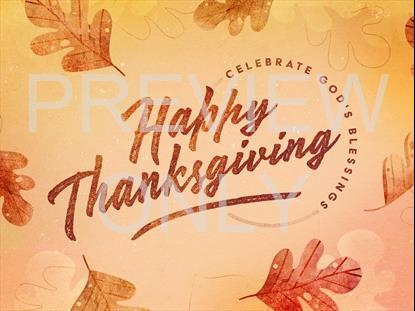 STAMPED LEAVES HAPPY THANKSGIVING