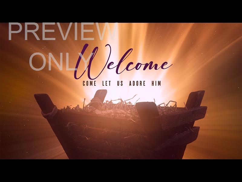 CHRISTMAS MANGER WELCOME STILL